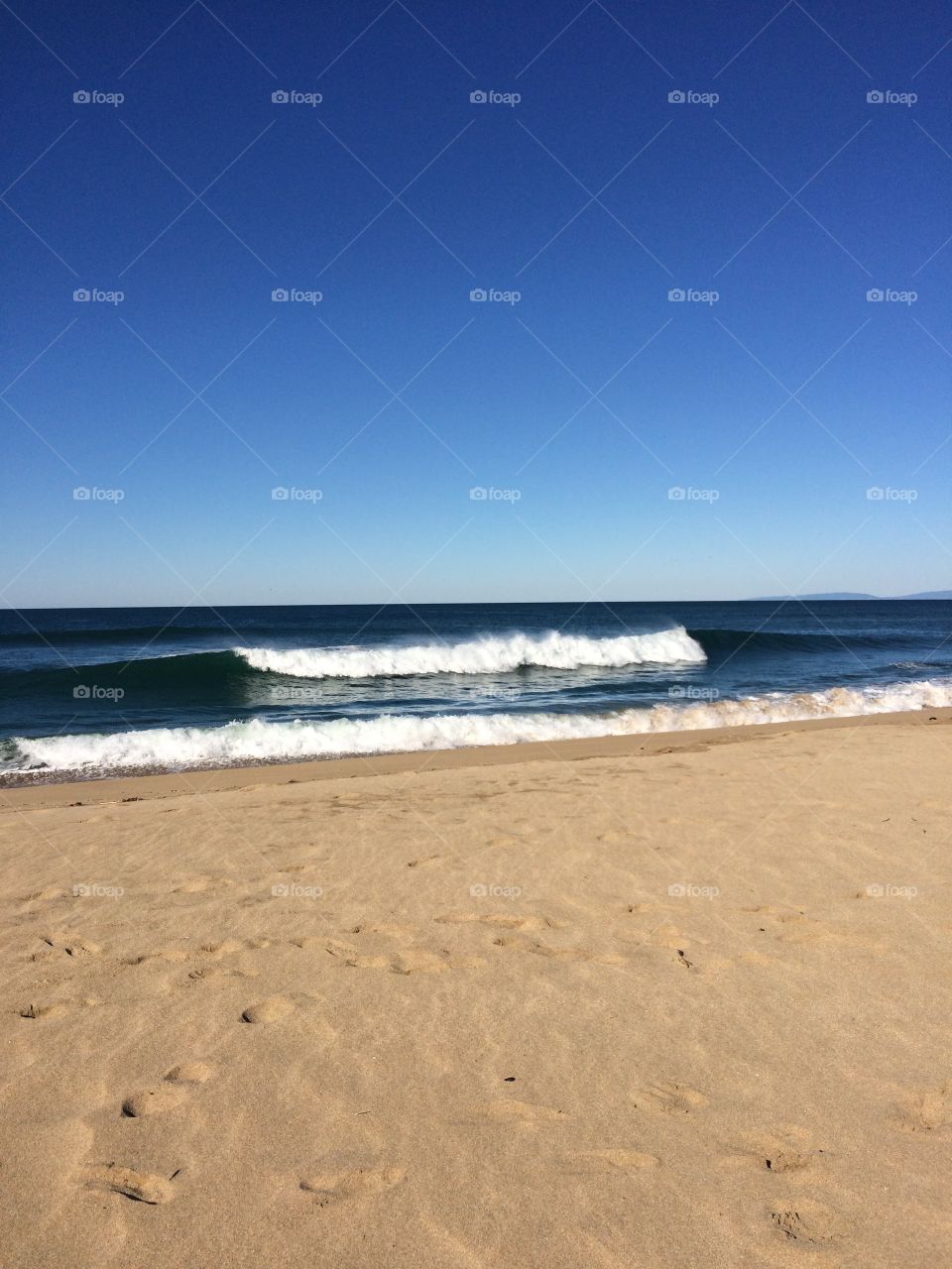 Waves on beach