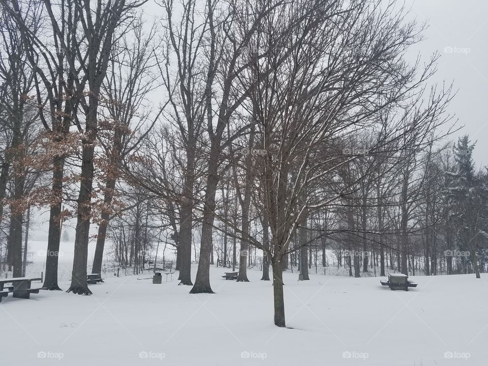 Winter snowstorm in Ohio