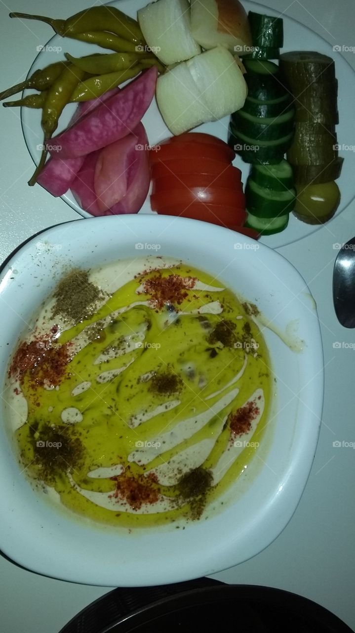 Fuul meal, it is kind of Aleppo, Syria meals