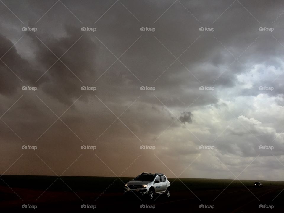 Storm road in Maracaju 