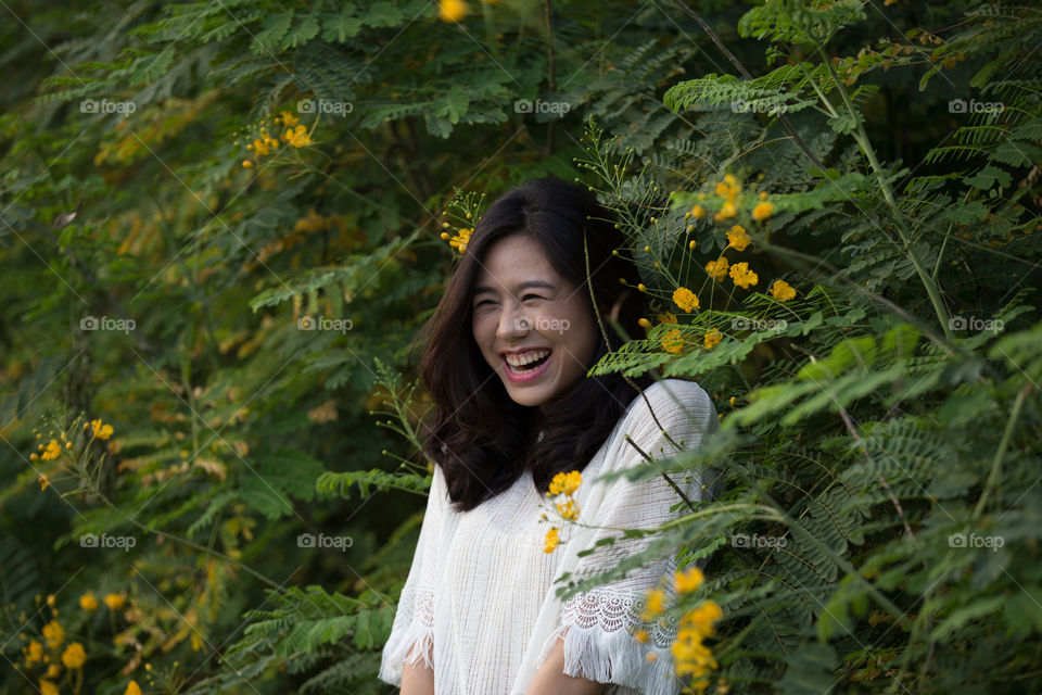 Cute girl in the park 