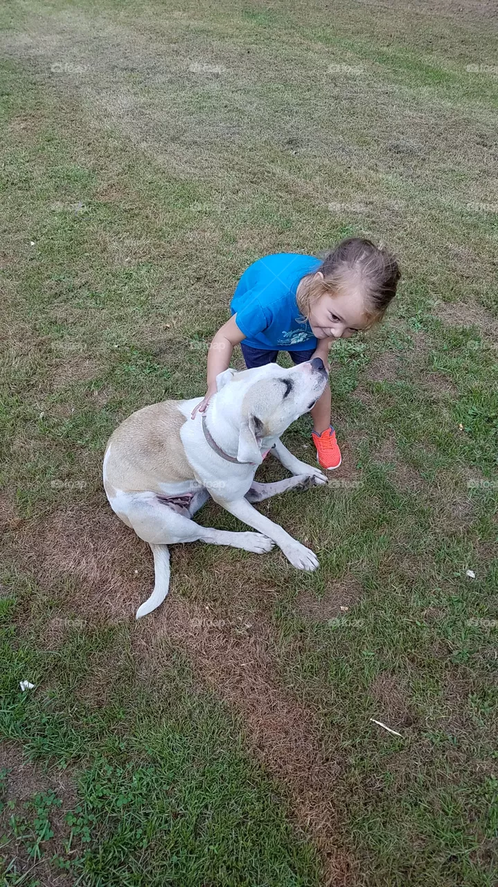 dog & baby