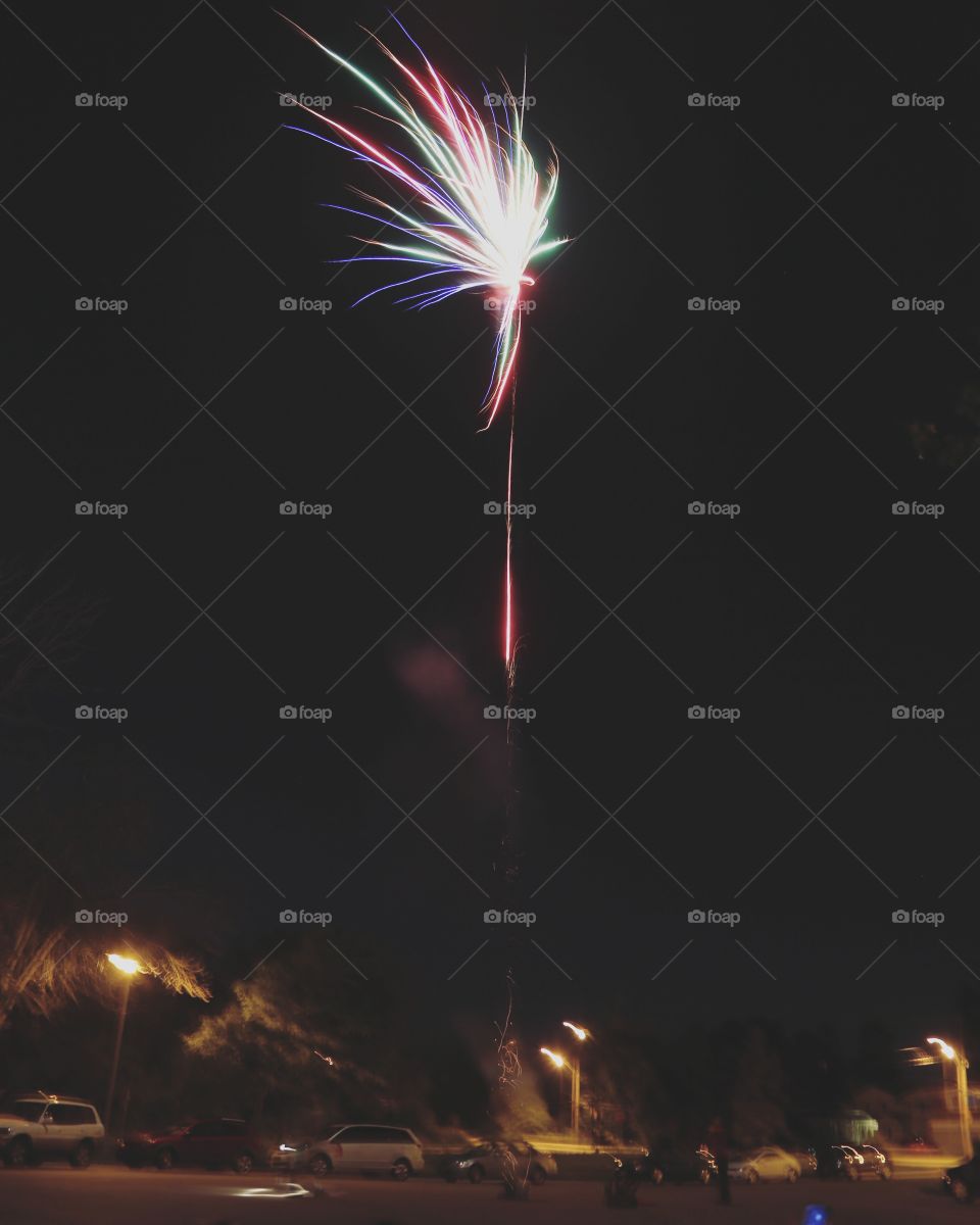 Beautiful fireworks of multiple colours