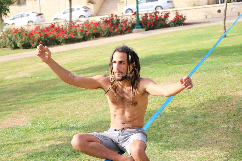 meditation-twice a week we o outside and we do sports,equilibrium in a rope and meditations