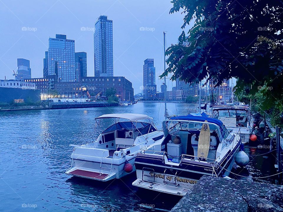This is from where we regularly set out on foot to get to our “1969 Luhrs” cabin cruiser “Salvation”, the boat that we call home. It is the parking lot beneath the “Pulaski Bridge” at “Newtown Creek” in LIC, Queens. 2023. Hypnotic Productions