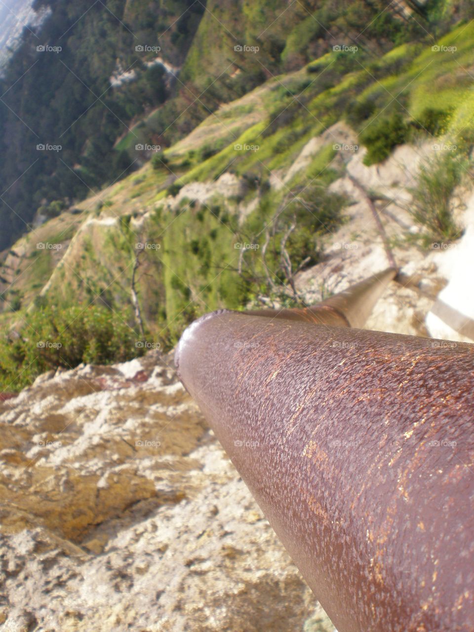 Closeup on rusty pipe