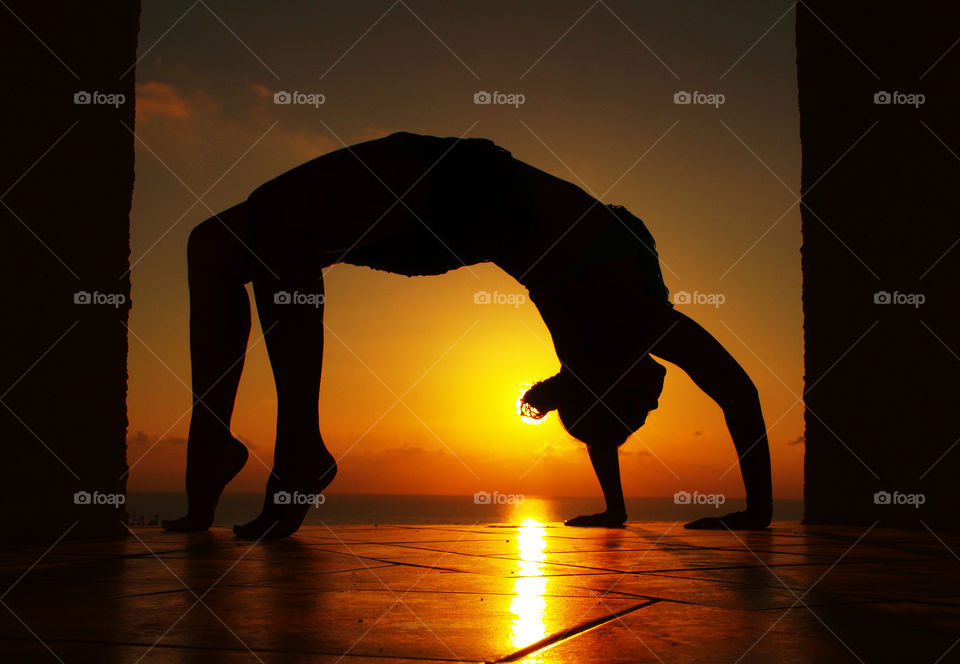 sunset under the bridge