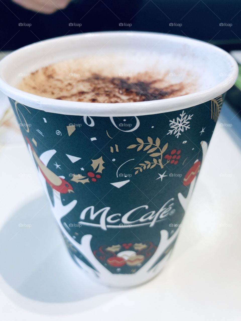 McDonald’s Christmas cup of cappuccino 