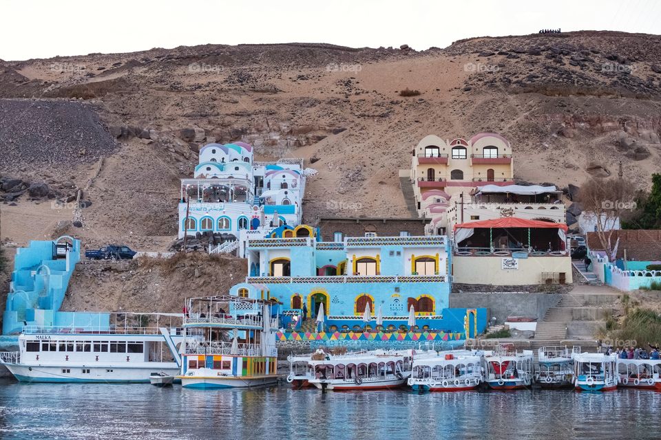 Sailing on Nile river in Aswan to Nubian Village