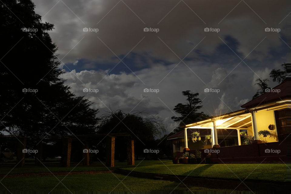 Evening Porch and Garden