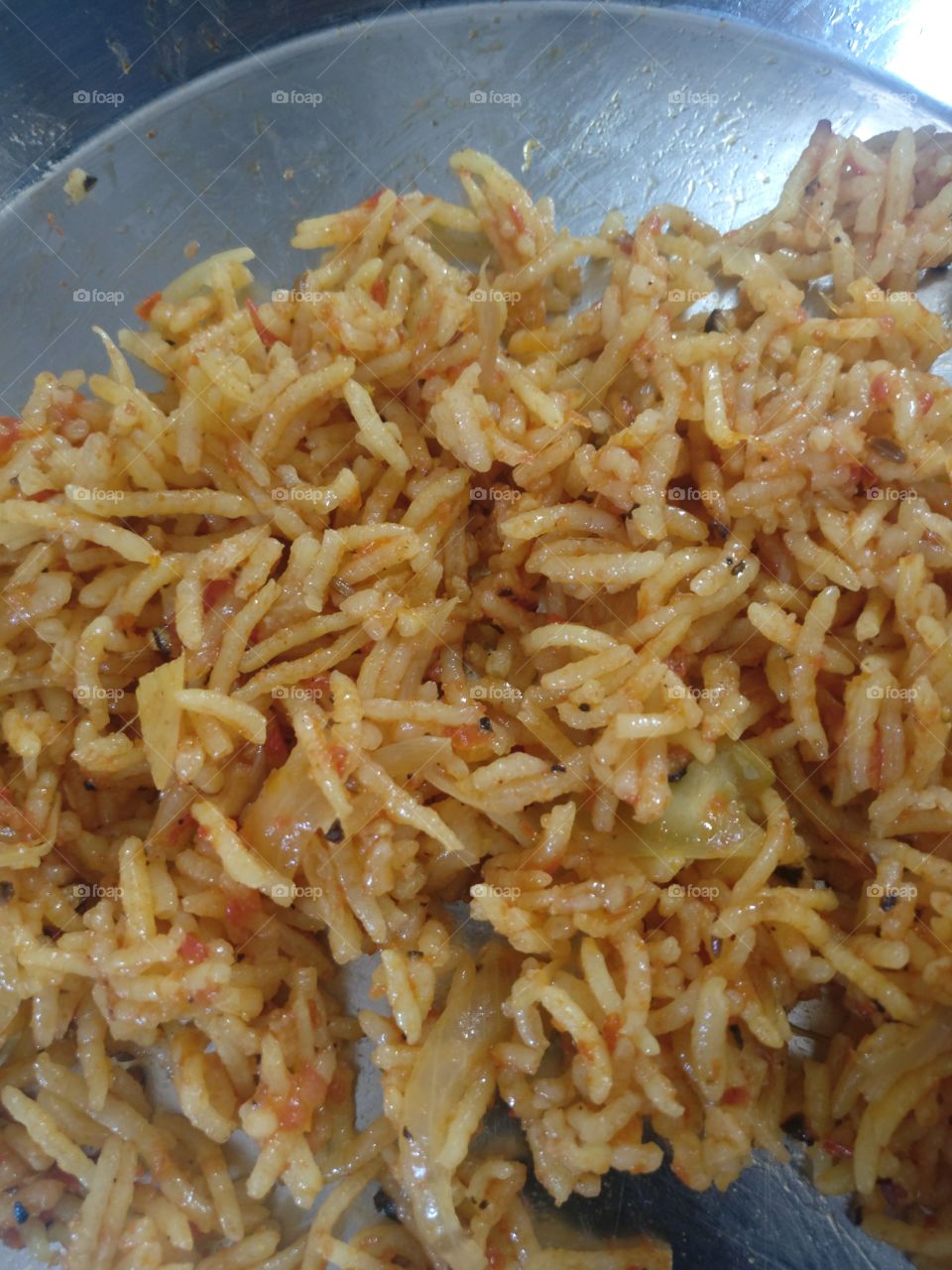 Tomato rice made out of basmati rice.. with full aroma..