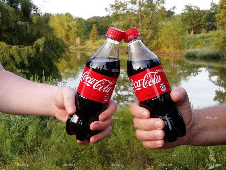 Cheers with Coke