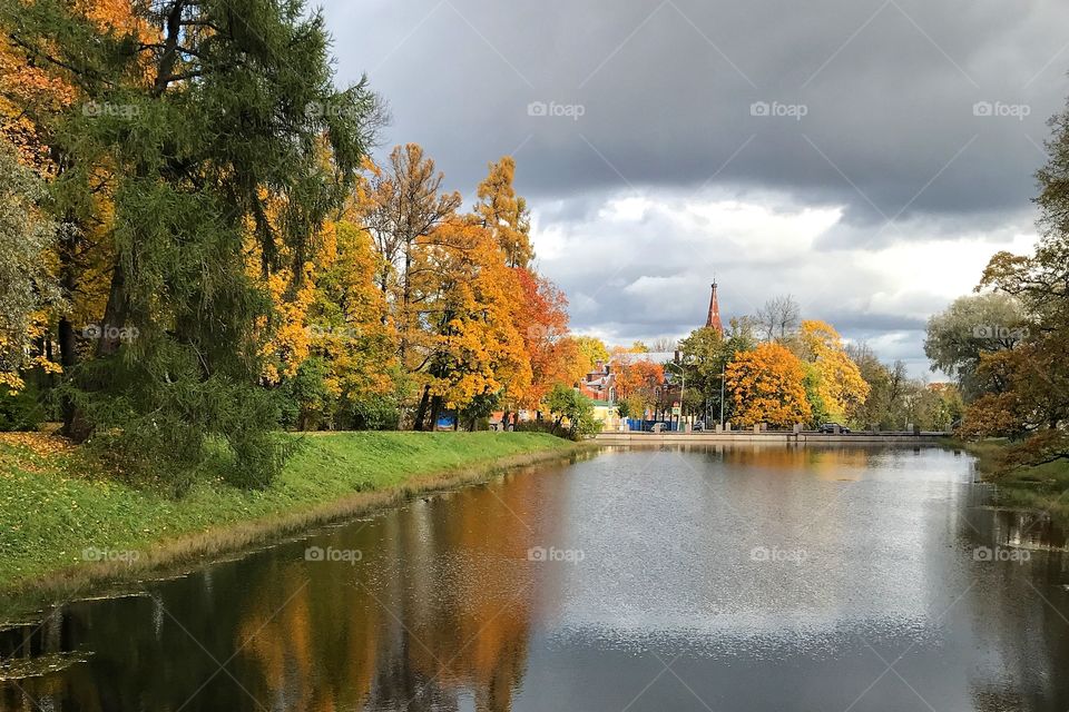 beautiful autumn park