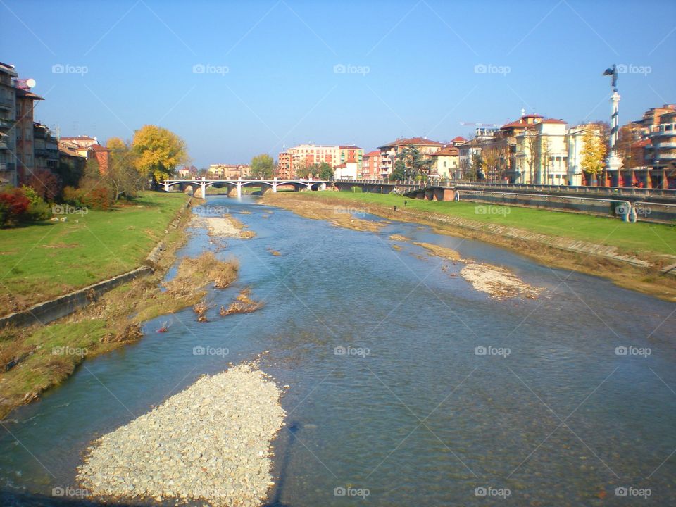 River at Parma city ( Italy ).