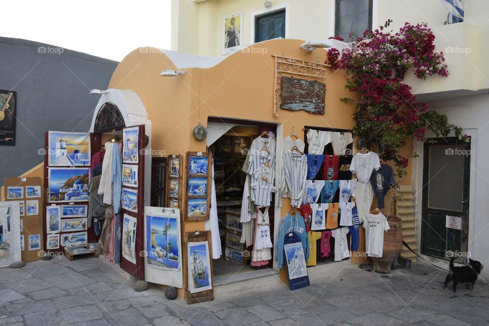 Santorini Greece souvenir shop