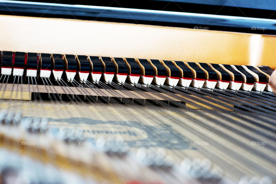 piano mechanism from inside