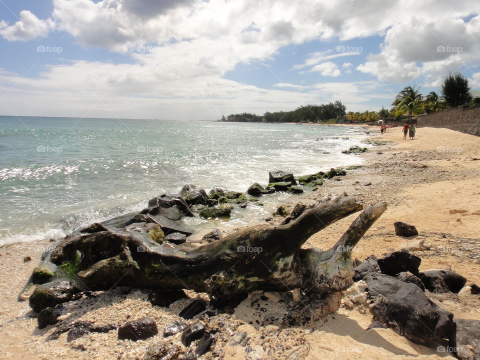 Mauritius lazy beach
