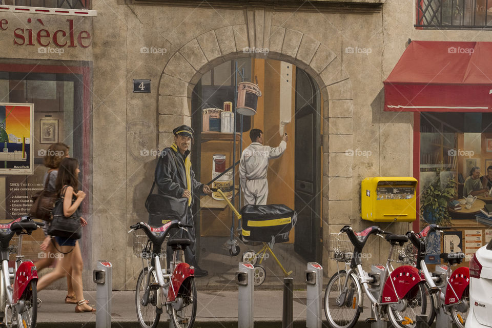 Wall mural, Lyon