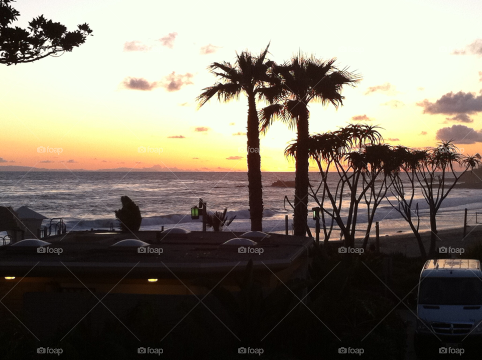 beach ocean sunset paradise by cagedheat