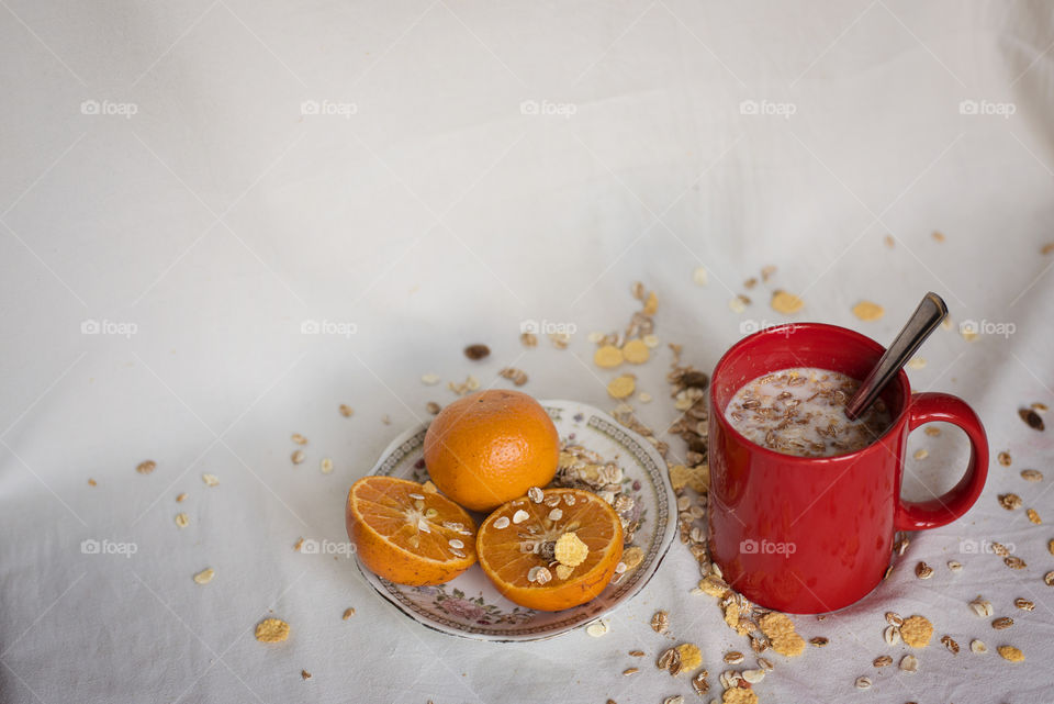 Close-up of breakfast