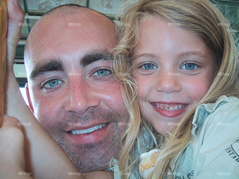 Blue eyes- Father and Daughter 
