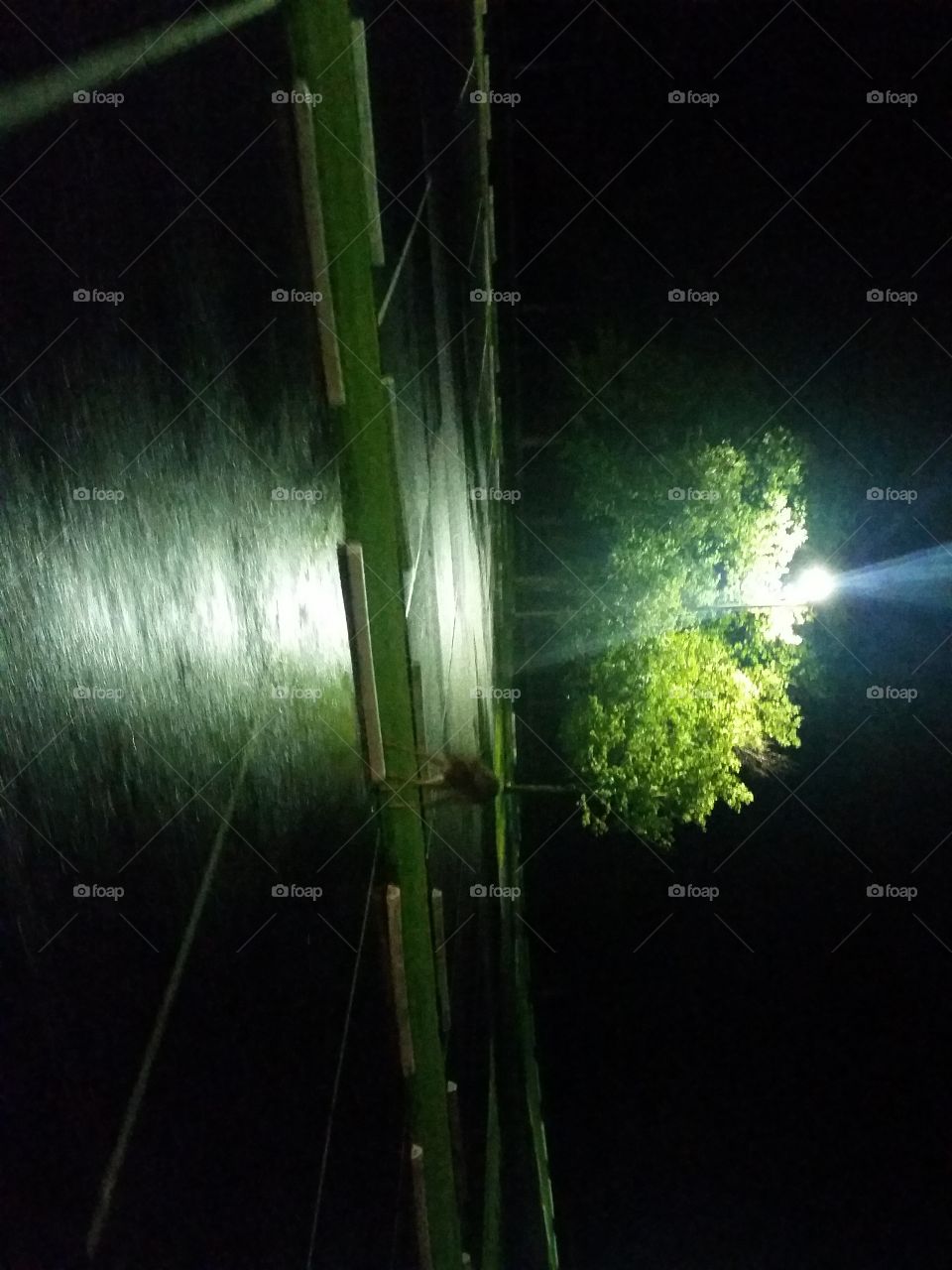 parking lot under moonlight