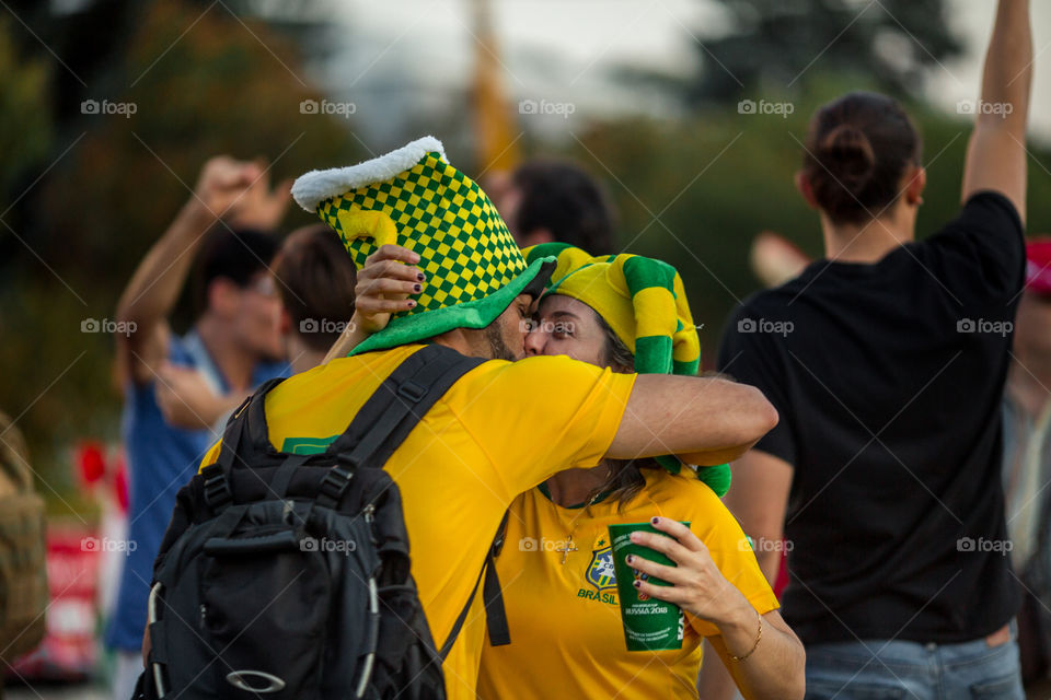 FIFA Fan Fest in Moscow, Russia, Brazil vs Serbia, 27 June 2018