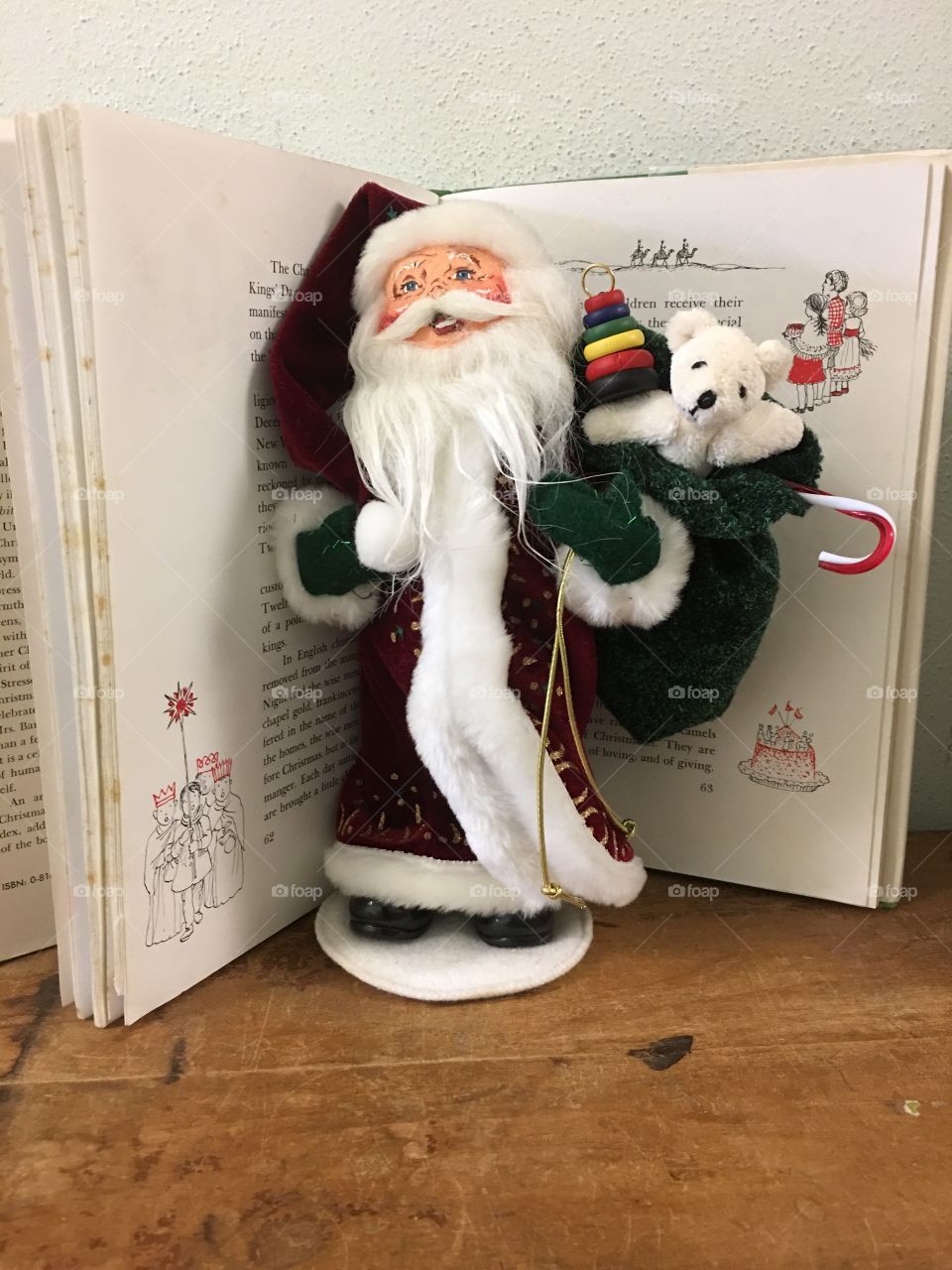 Santa and Book