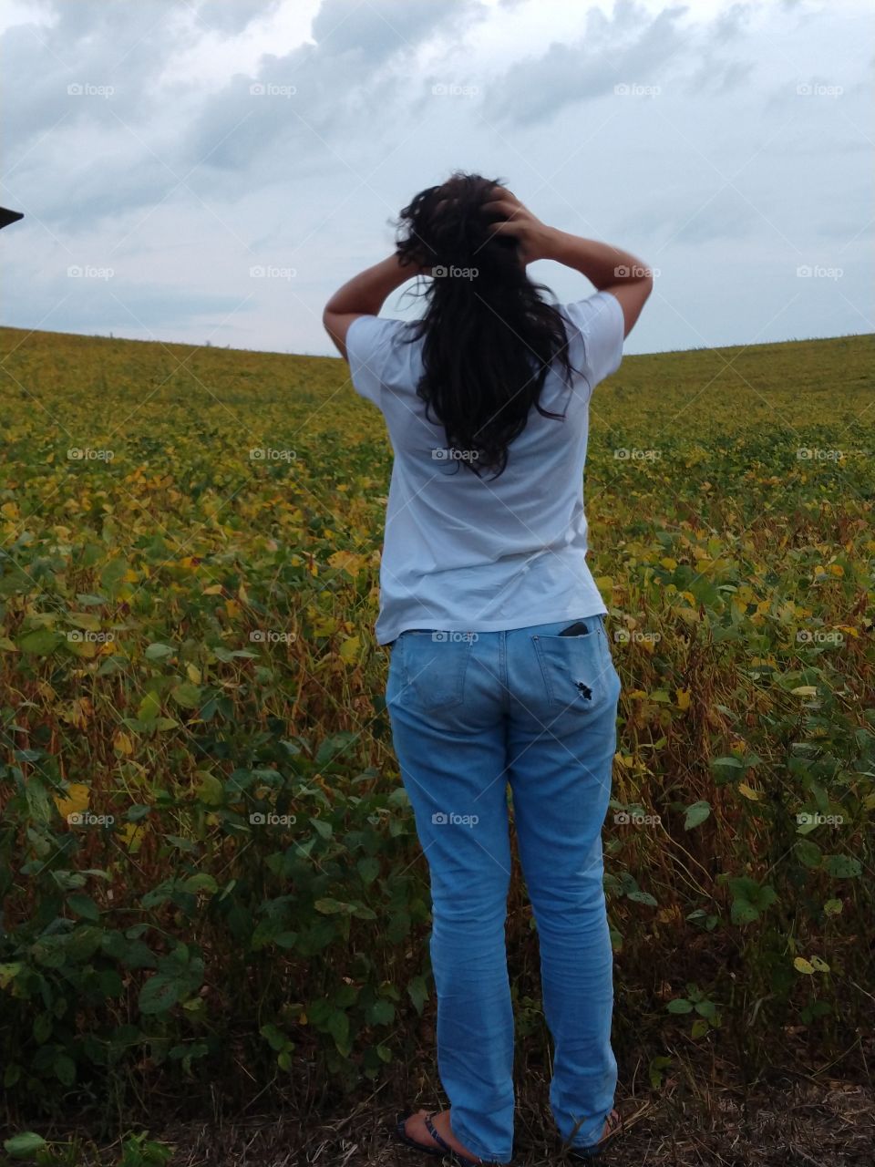 Girl, Field, Nature, Portrait, Smile