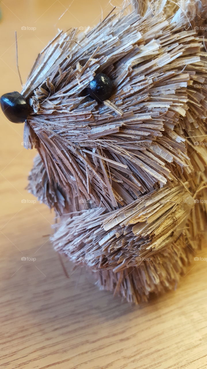A strange straw squirrel that's at my office.