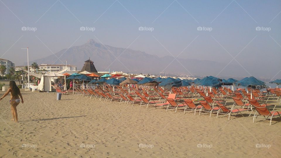 beautiful beach. send and sea