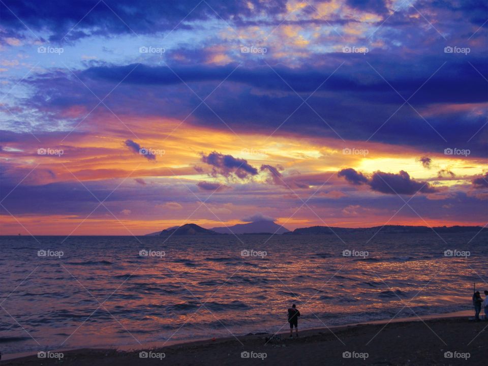 Dramatic sky over idyllic sea