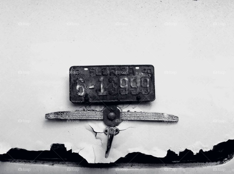 Old License plate