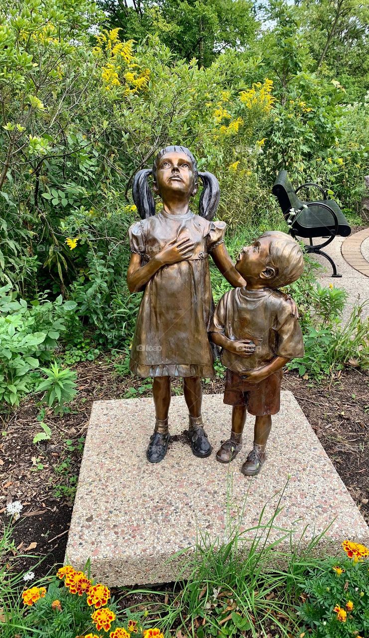 Metal Sculptures - a Prayer to God 