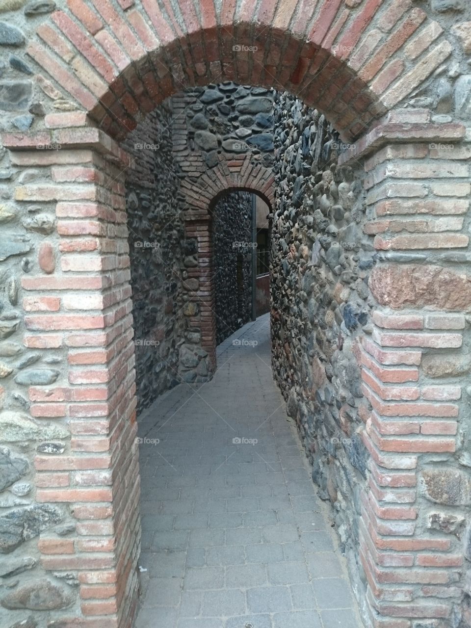 small street in a village in Catalonia