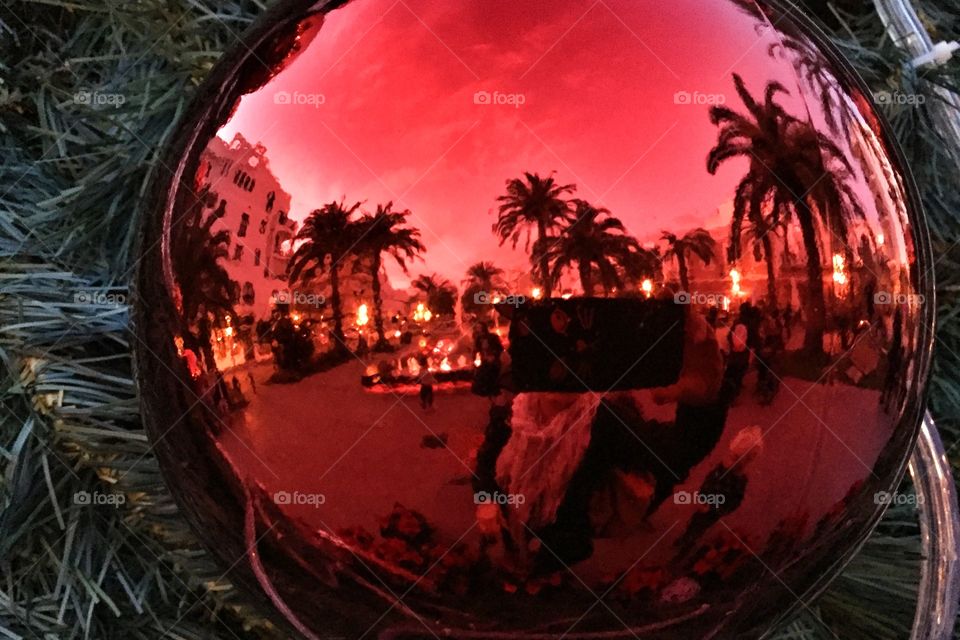 Reflections in a Christmas bauble