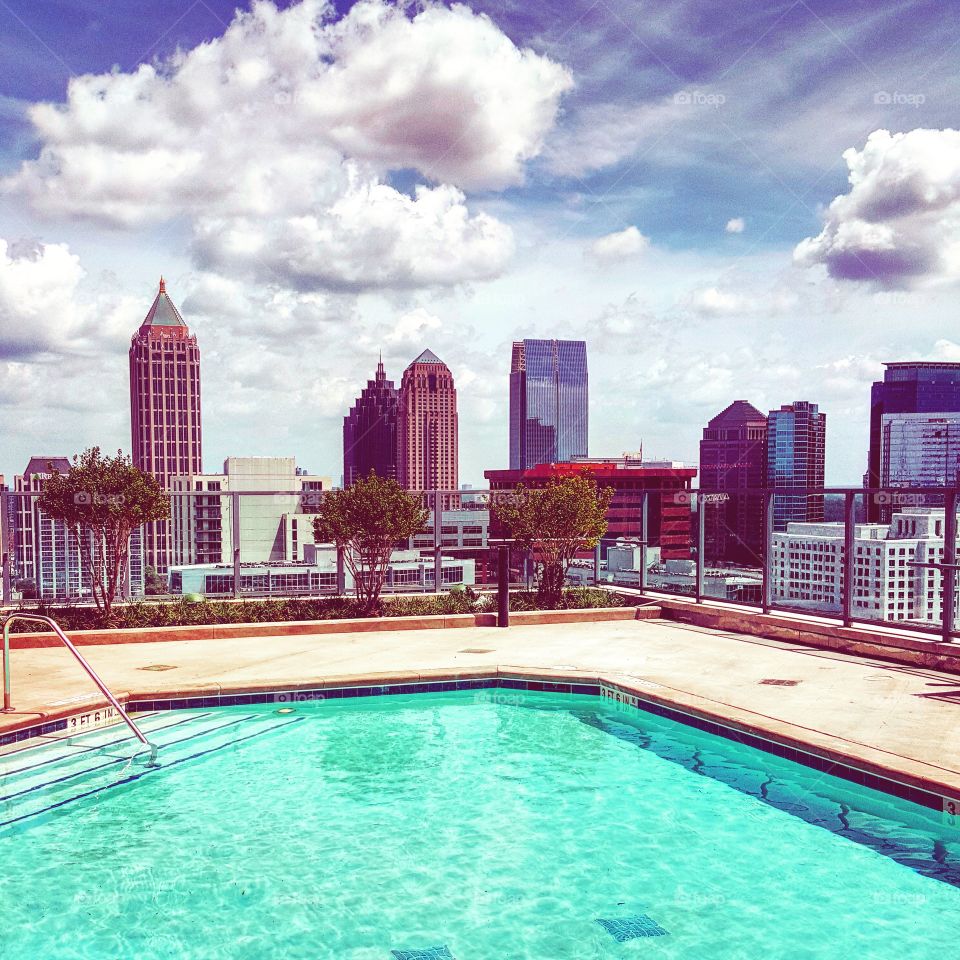 Midtown Viewpoint. A photo atop a 25 story building facing Northeast, towards Midtown, Atlanta.