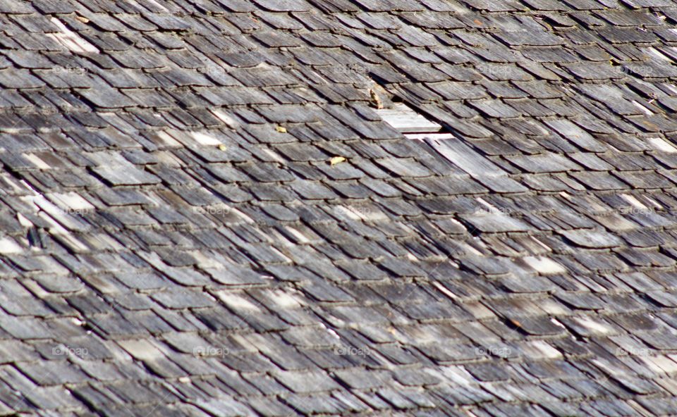 Weathered wooden shingles 