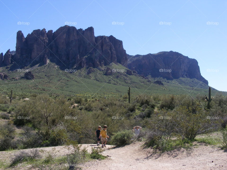Scenic view of mountains in Arizona 