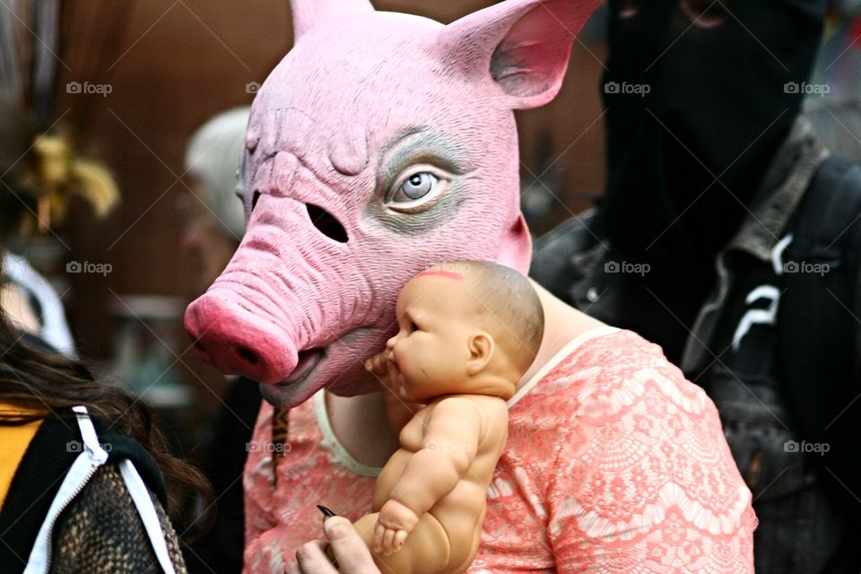 momma pig. at the festival