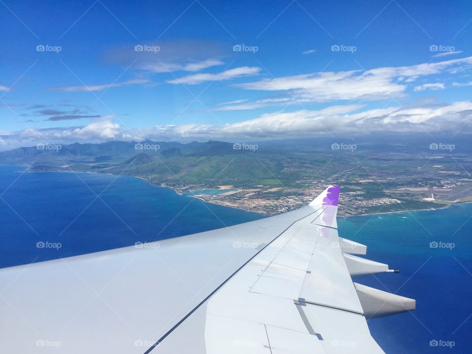 Flying over Hawaii