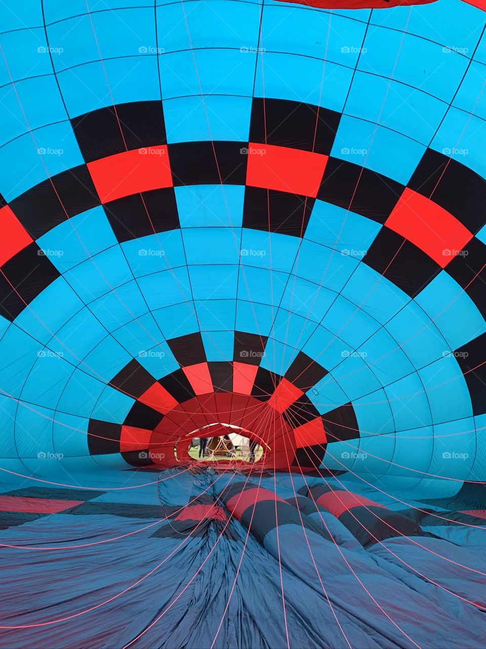 Inside a balloon 