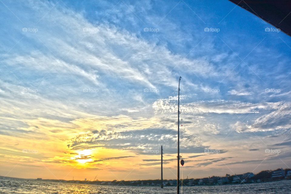 Fishing sunset 