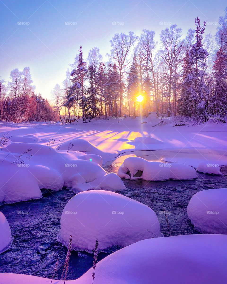 Winter sunset