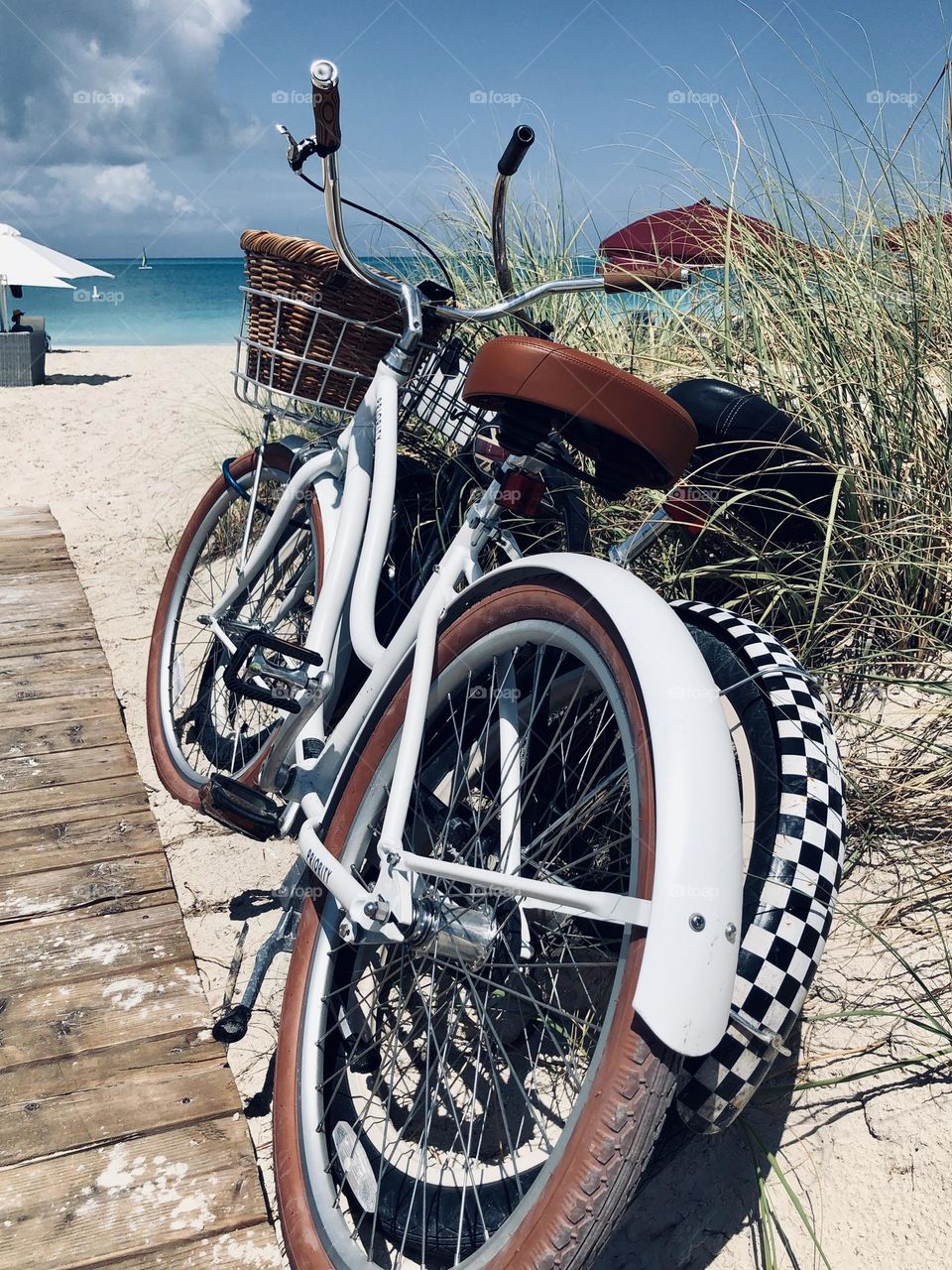 Bicycles by the beach 