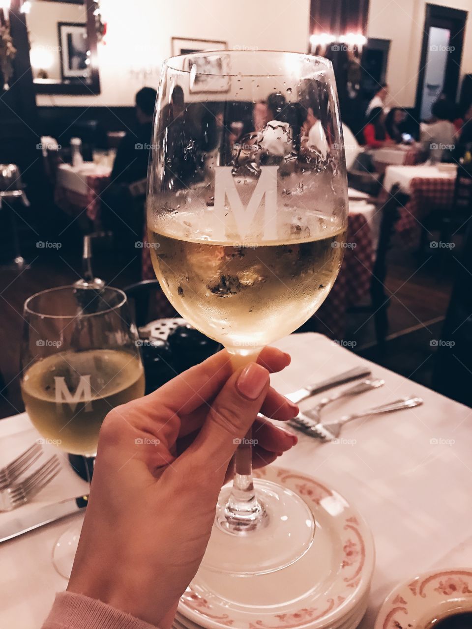 Glass of white wine 