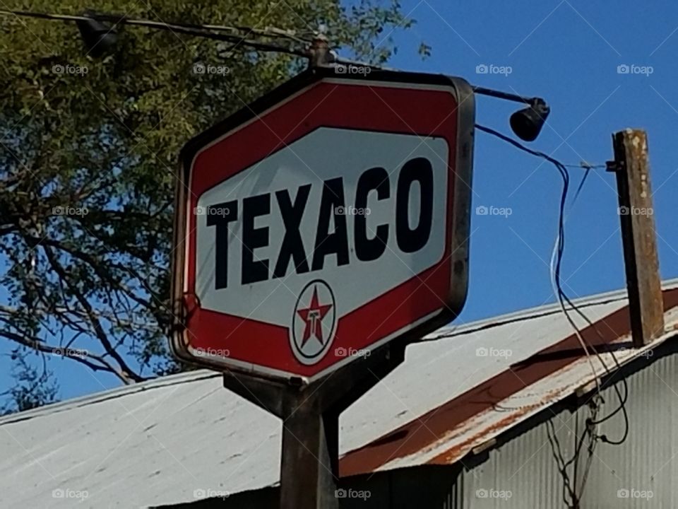 vintage texaco sign