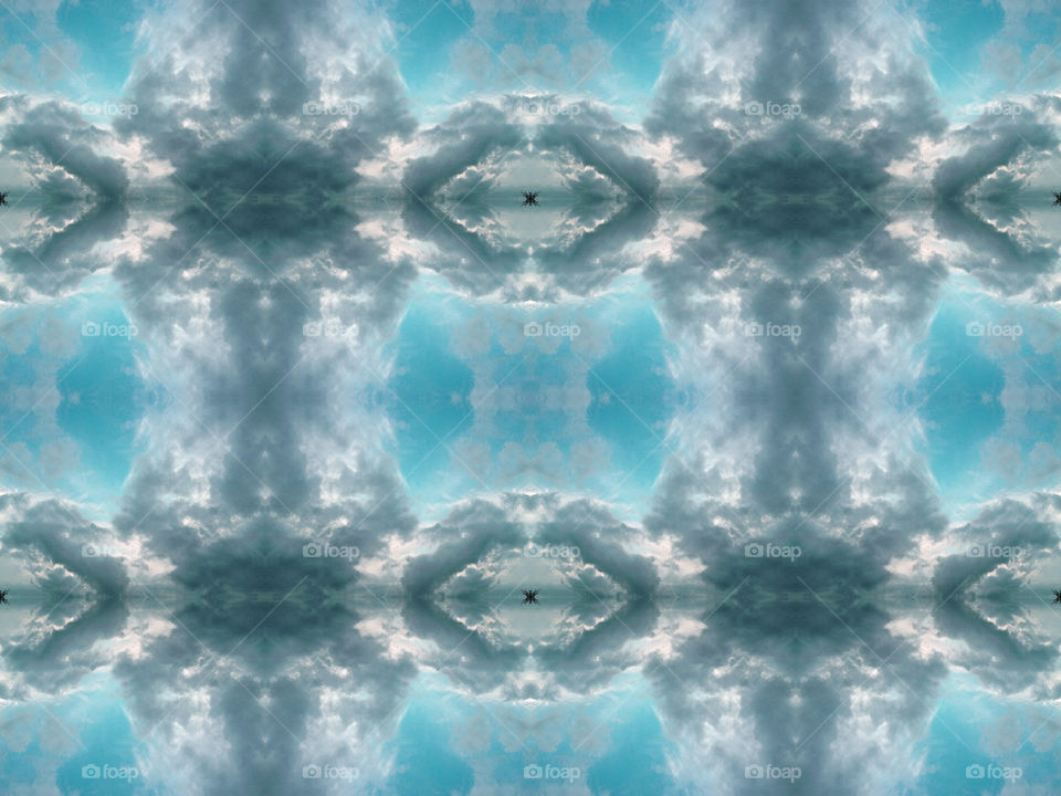 Turquoise Cloud Repeatable Pattern