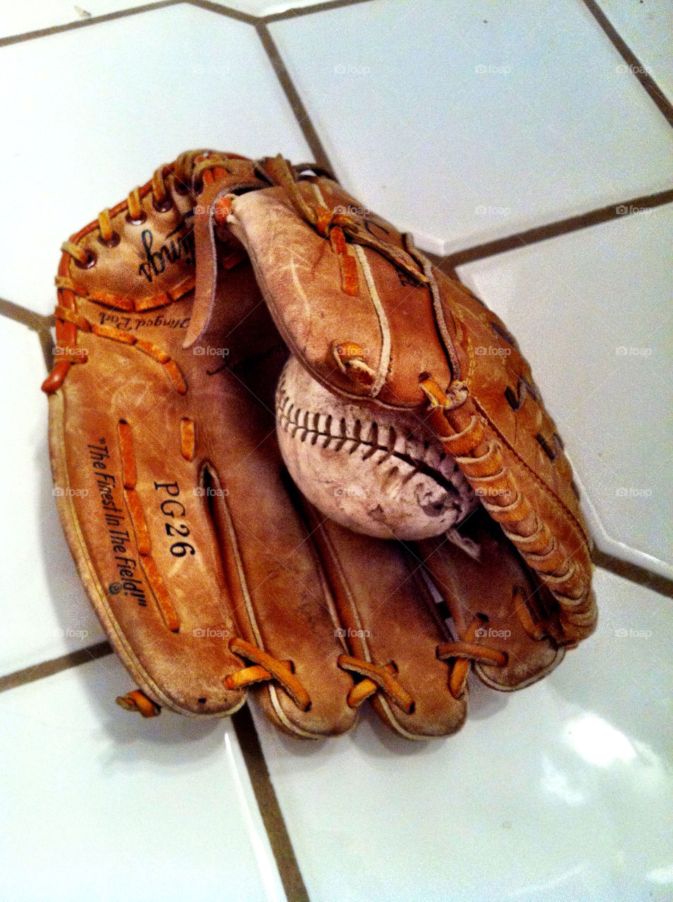 sports ball glove baseball by chrisj
