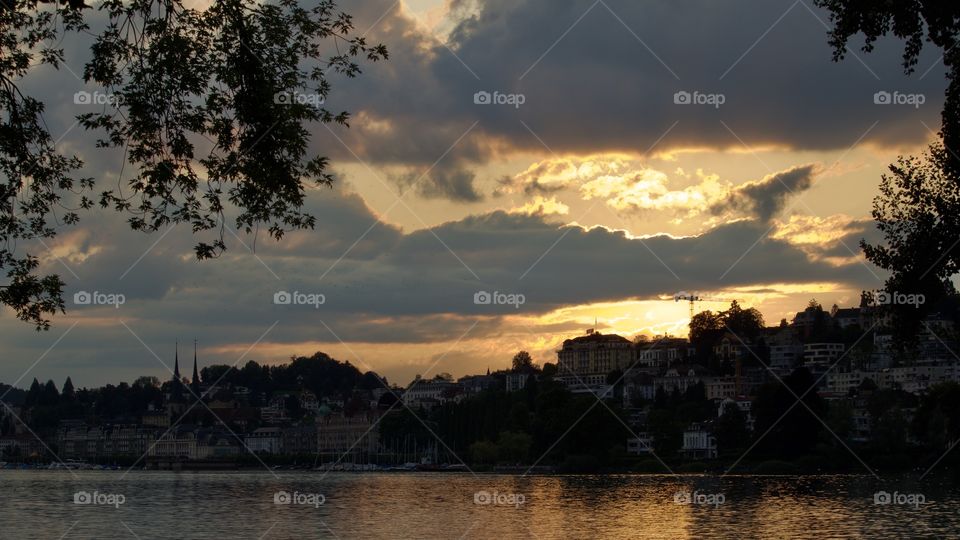 Sunset At Lake Lucerne